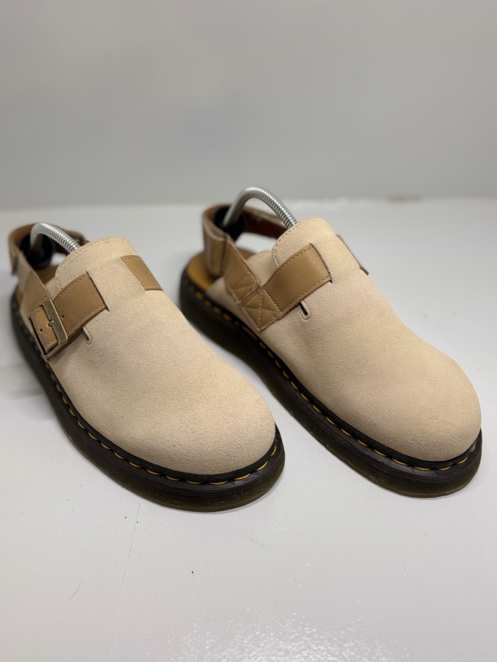 Dr. Martens Jorge II Slingback Mule Suede Beige Tan Men’s 11 EU45 Comfort Clog - Picture 5 of 14